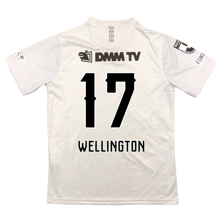 Criança Camisola Wellington #17 Cinza Preto Alternativa 2024/25 Camisa Brasil