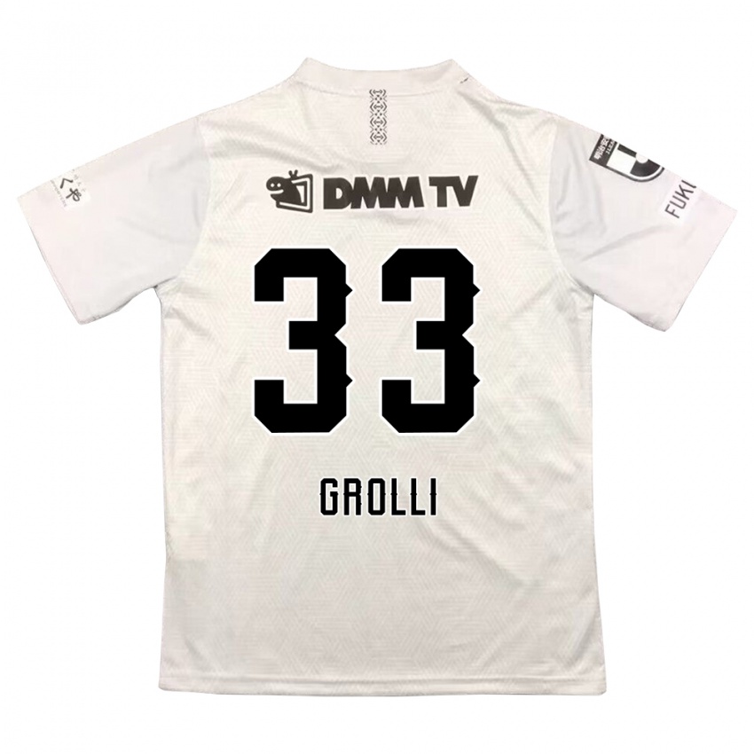 Criança Camisola Douglas Grolli #33 Cinza Preto Alternativa 2024/25 Camisa Brasil