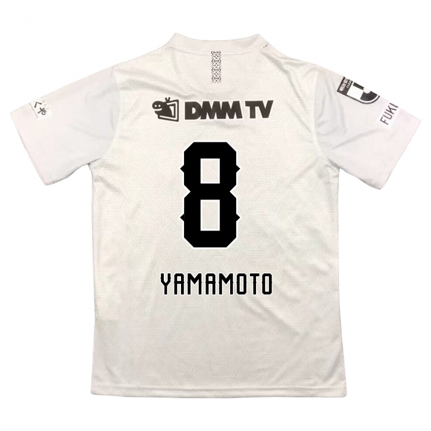 Criança Camisola Shunsuke Yamamoto #8 Cinza Preto Alternativa 2024/25 Camisa Brasil