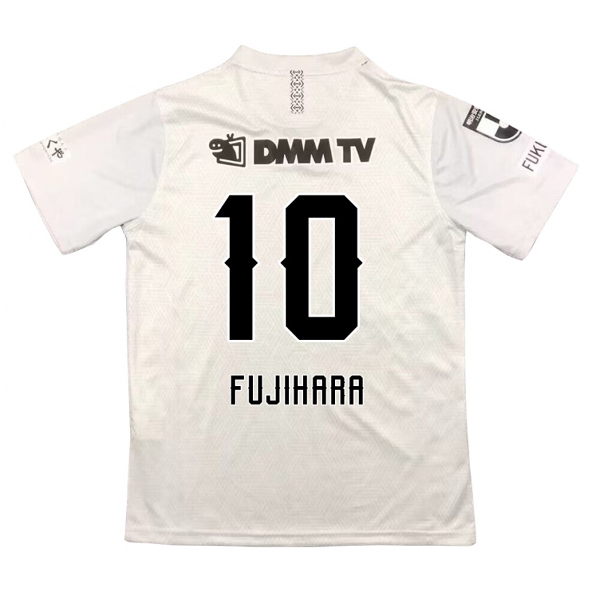 Criança Camisola Naoatsu Fujihara #10 Cinza Preto Alternativa 2024/25 Camisa Brasil