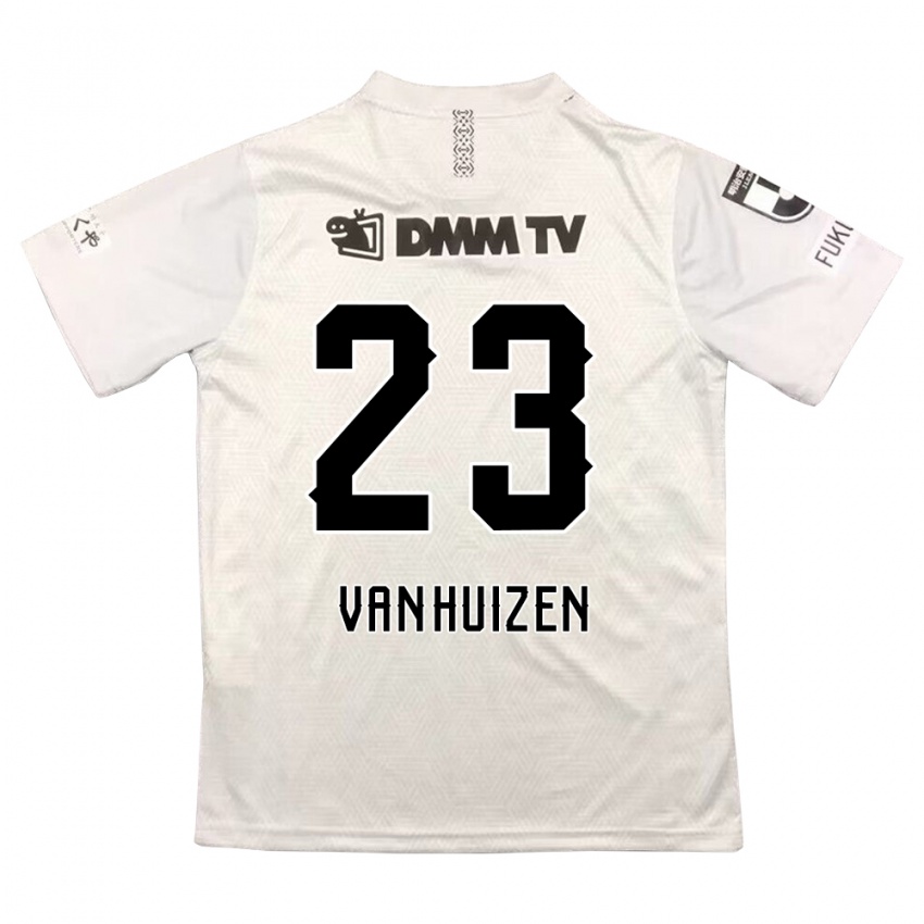 Criança Camisola Haruki Christopher Van Huizen #23 Cinza Preto Alternativa 2024/25 Camisa Brasil