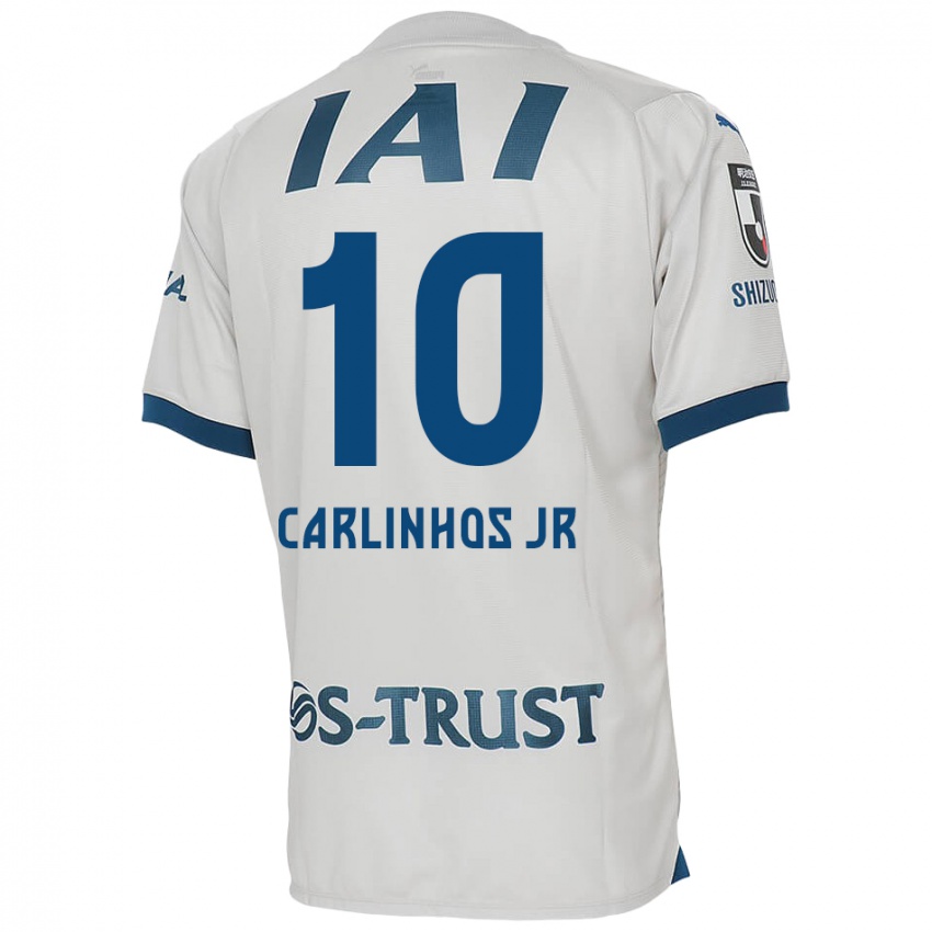 Criança Camisola Carlinhos Junior #10 Branco Azul Alternativa 2024/25 Camisa Brasil