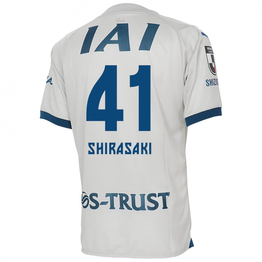 Criança Camisola Ryohei Shirasaki #41 Branco Azul Alternativa 2024/25 Camisa Brasil