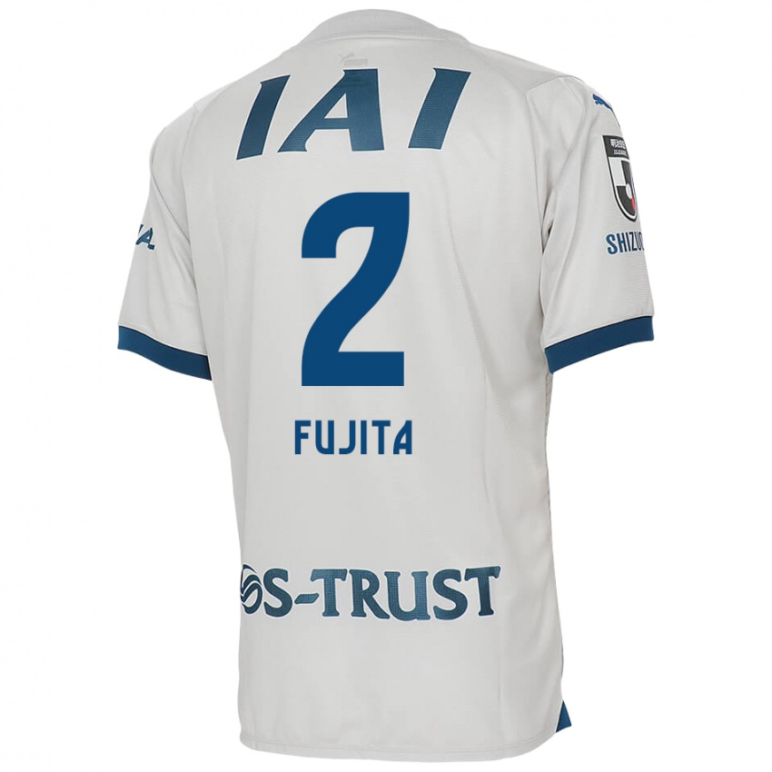 Criança Camisola Shunsuke Fujita #2 Branco Azul Alternativa 2024/25 Camisa Brasil