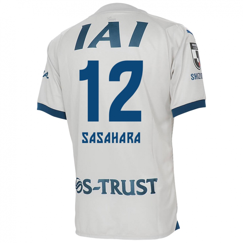 Criança Camisola Kenshin Sasahara #12 Branco Azul Alternativa 2024/25 Camisa Brasil