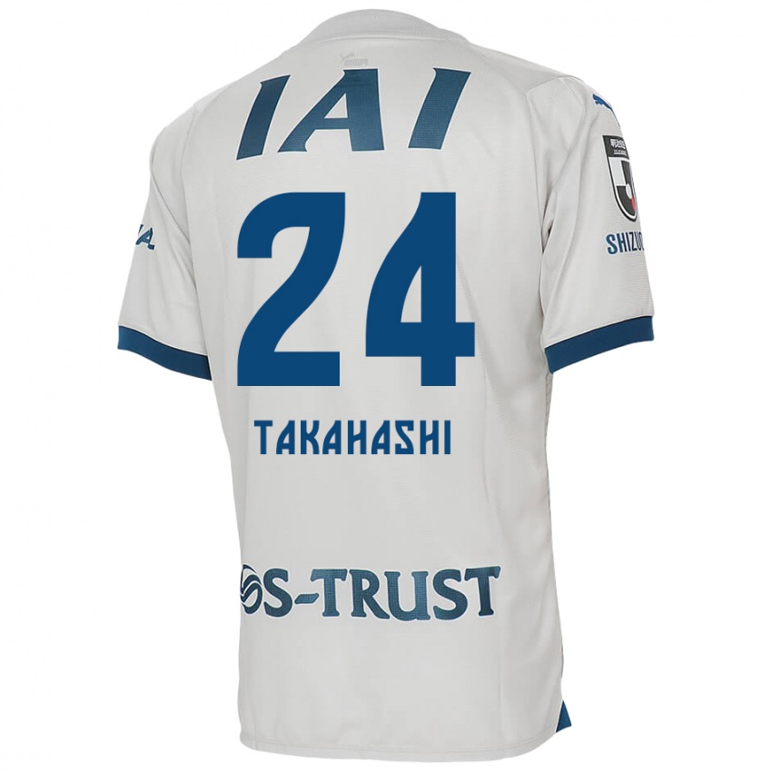 Criança Camisola Yuzuki Takahashi #24 Branco Azul Alternativa 2024/25 Camisa Brasil