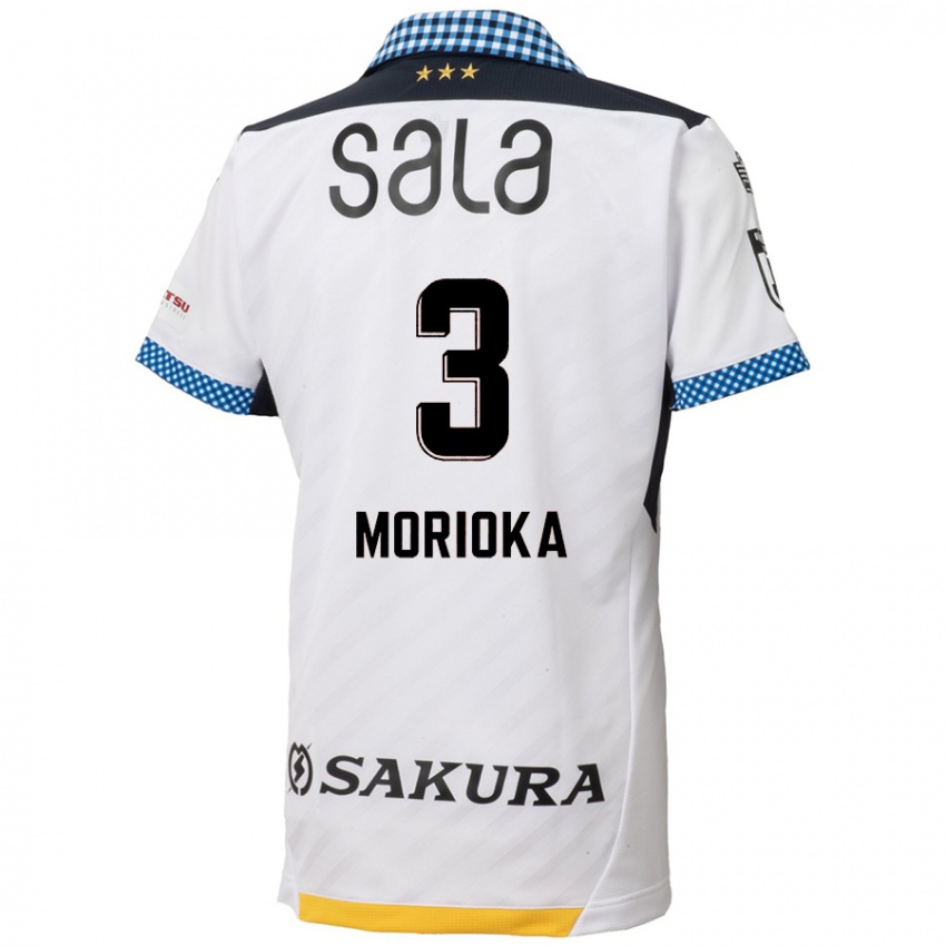 Criança Camisola Riku Morioka #3 Branco Preto Alternativa 2024/25 Camisa Brasil