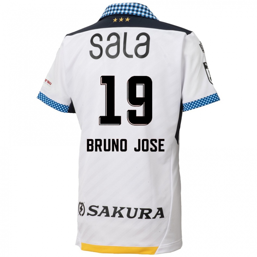 Criança Camisola Bruno José #19 Branco Preto Alternativa 2024/25 Camisa Brasil