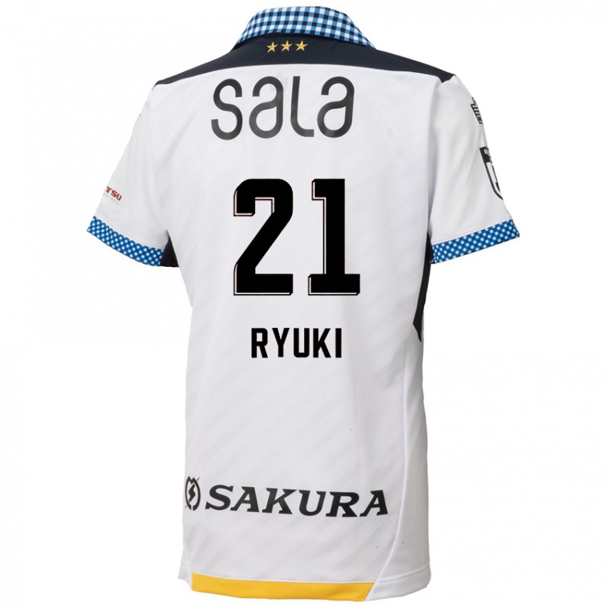 Criança Camisola Ryuki Miura #21 Branco Preto Alternativa 2024/25 Camisa Brasil