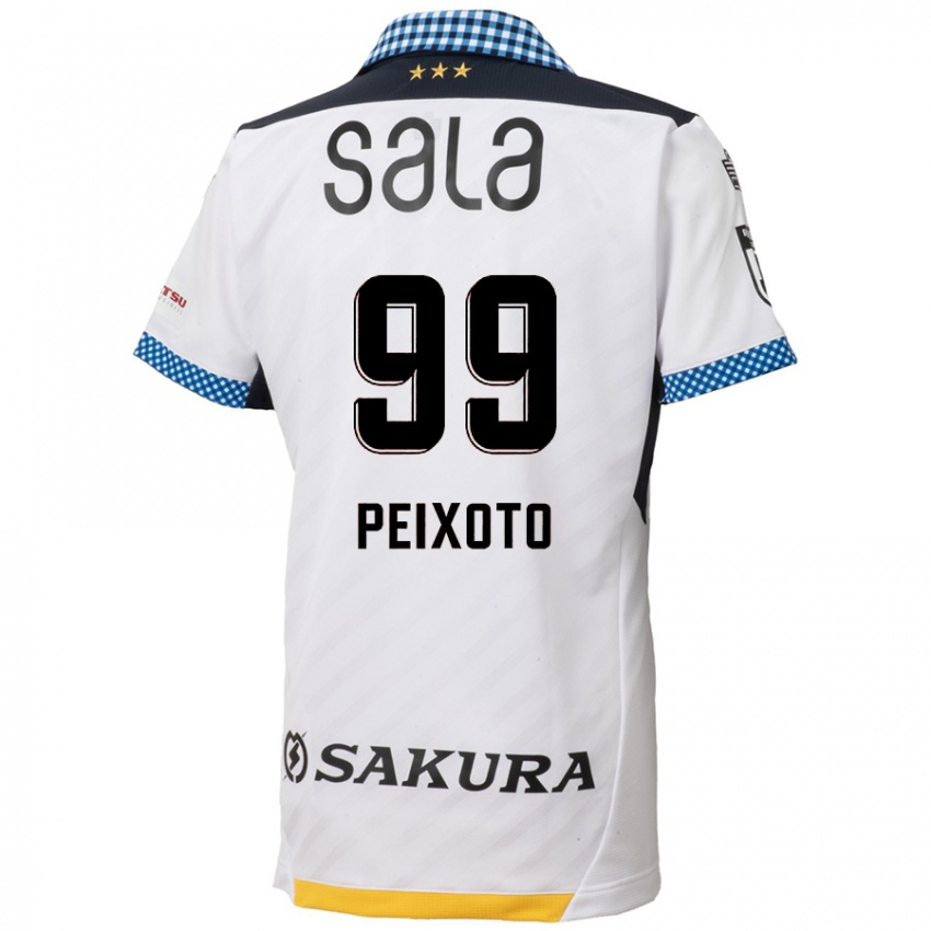 Criança Camisola Matheus Peixoto #99 Branco Preto Alternativa 2024/25 Camisa Brasil