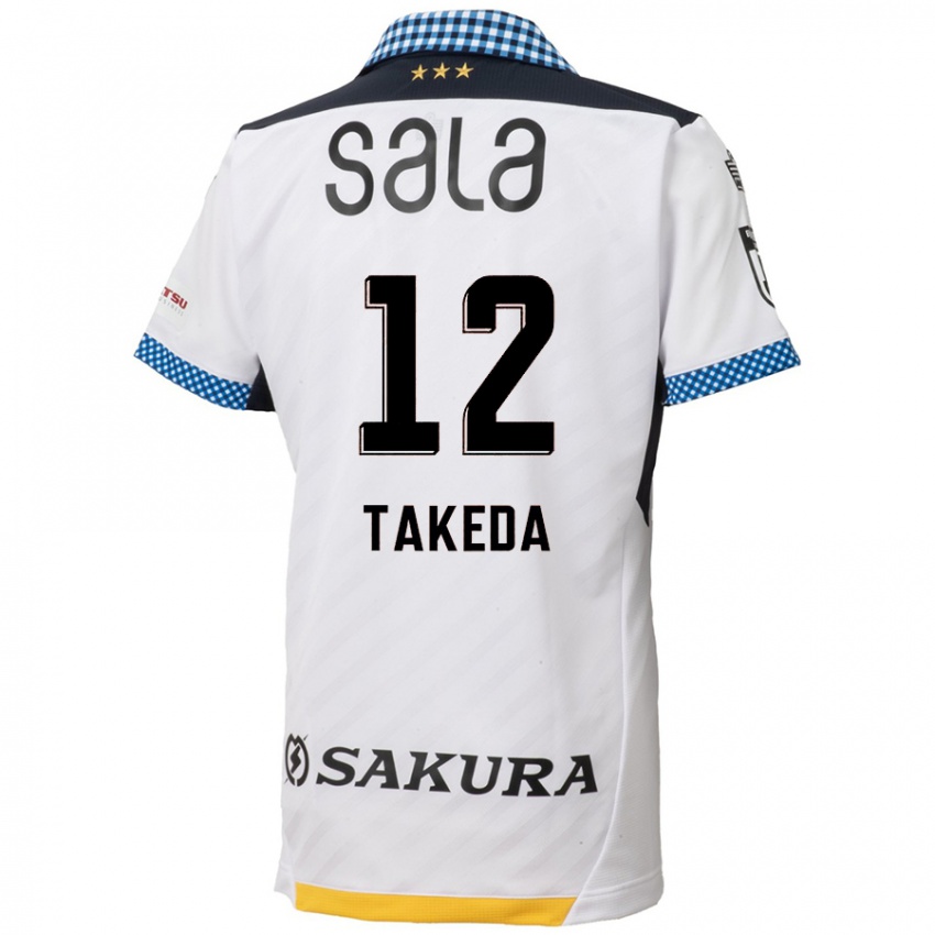 Criança Camisola Yusei Takeda #12 Branco Preto Alternativa 2024/25 Camisa Brasil