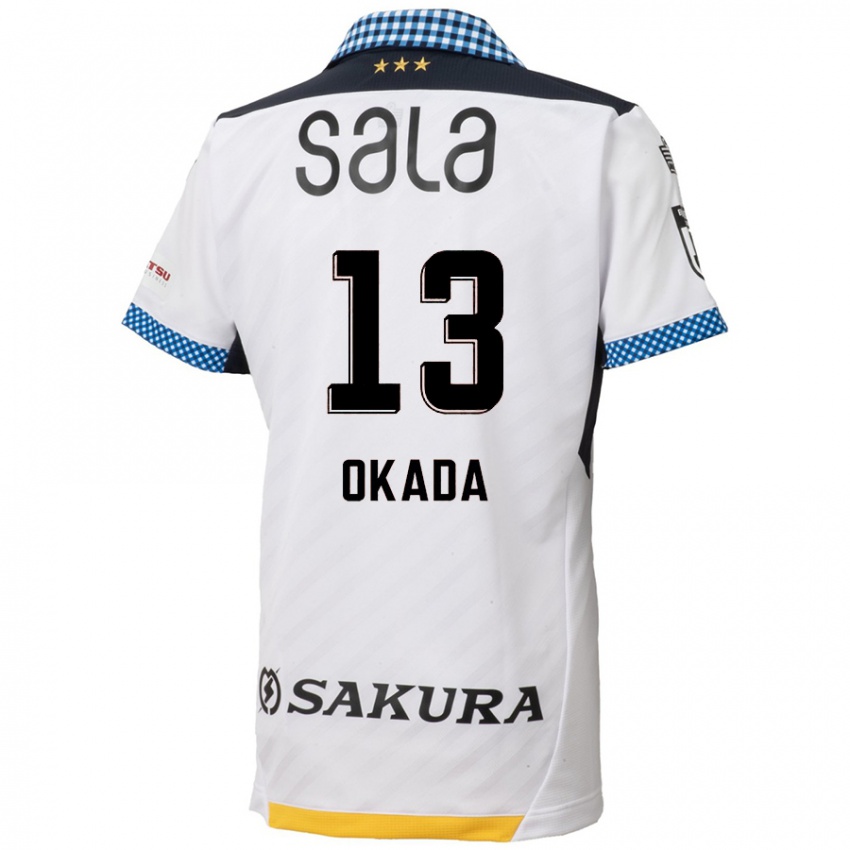 Criança Camisola Kosei Okada #13 Branco Preto Alternativa 2024/25 Camisa Brasil