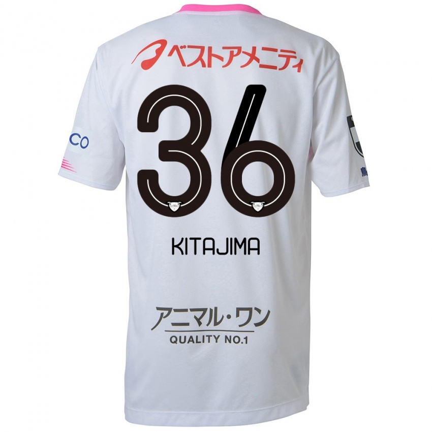 Criança Camisola Fumiya Kitajima #36 Branco Azul Rosa Alternativa 2024/25 Camisa Brasil