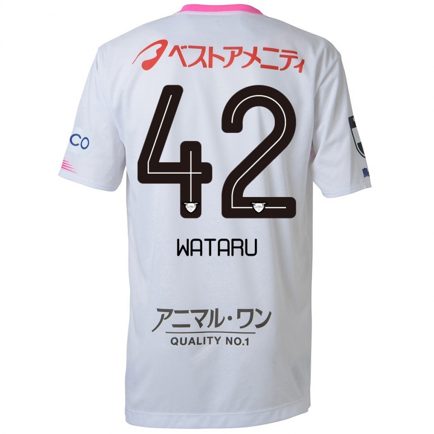 Criança Camisola Wataru Harada #42 Branco Azul Rosa Alternativa 2024/25 Camisa Brasil