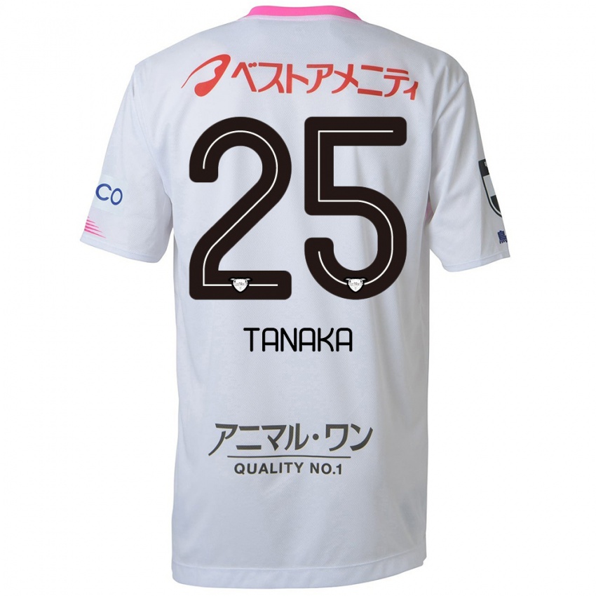 Criança Camisola Yuto Tanaka #25 Branco Azul Rosa Alternativa 2024/25 Camisa Brasil