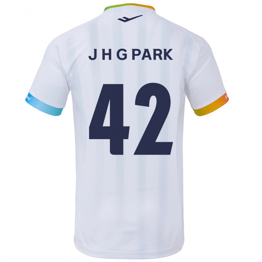 Criança Camisola Jang Han-Gyeol Park #42 Branco Azul Alternativa 2024/25 Camisa Brasil