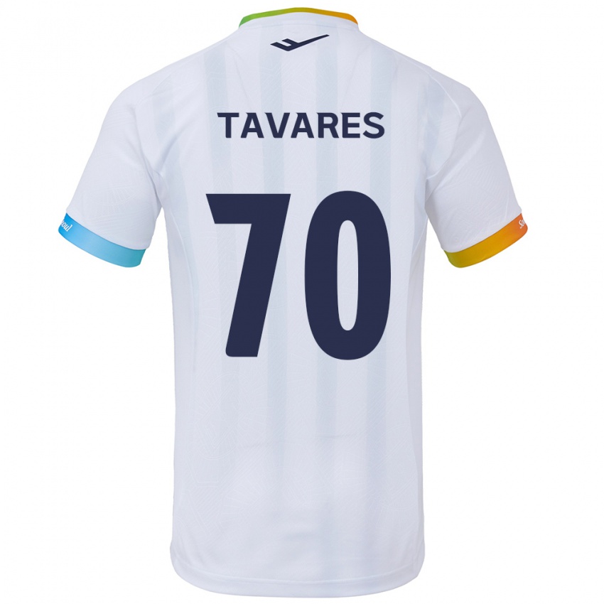 Criança Camisola Ronaldo Tavares #70 Branco Azul Alternativa 2024/25 Camisa Brasil