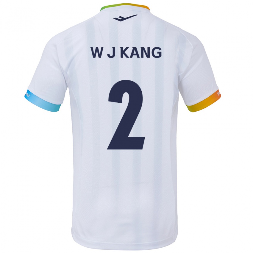 Criança Camisola Jae-Won Kang #2 Branco Azul Alternativa 2024/25 Camisa Brasil