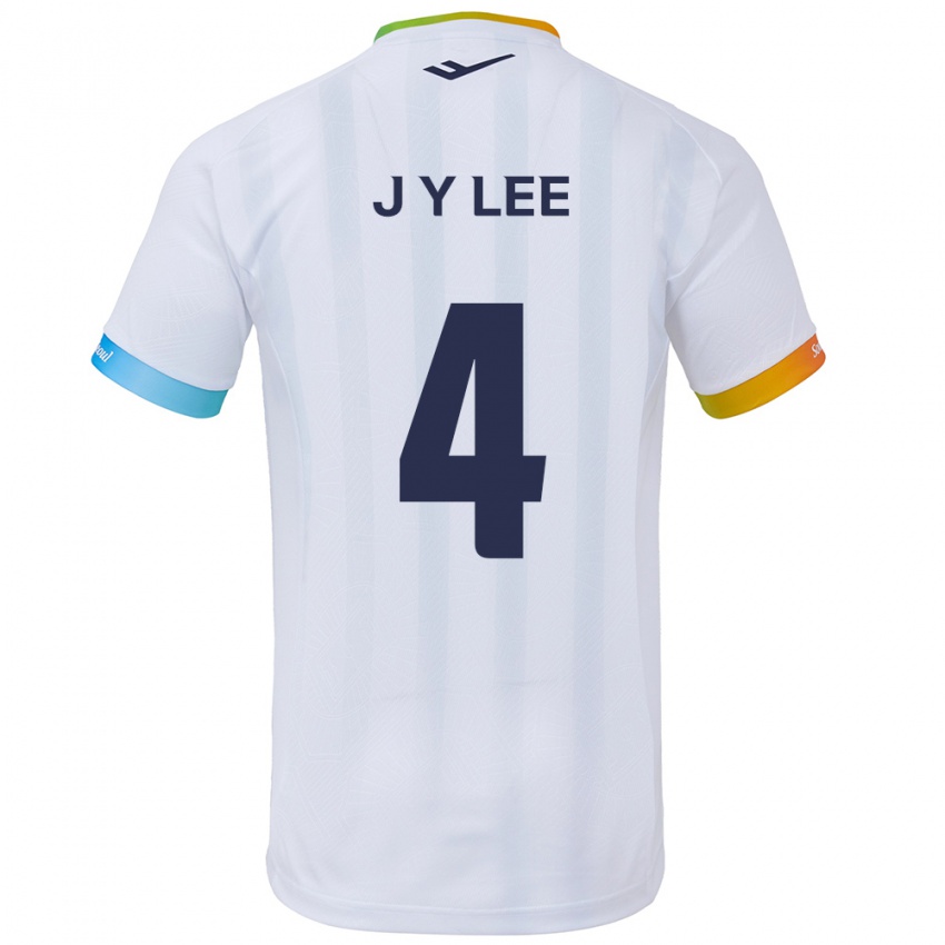 Criança Camisola Young-Jun Lee #4 Branco Azul Alternativa 2024/25 Camisa Brasil