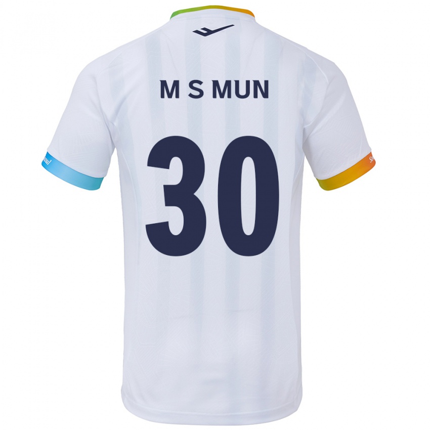 Criança Camisola Seong-Min Mun #30 Branco Azul Alternativa 2024/25 Camisa Brasil