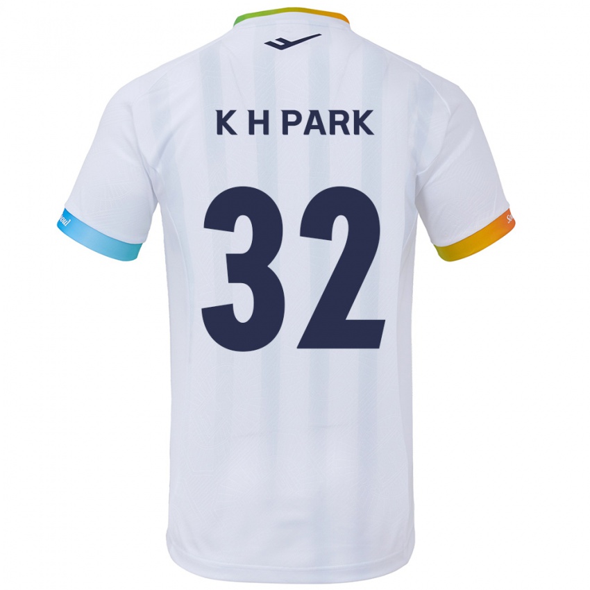 Criança Camisola Han-Kyul Park #32 Branco Azul Alternativa 2024/25 Camisa Brasil