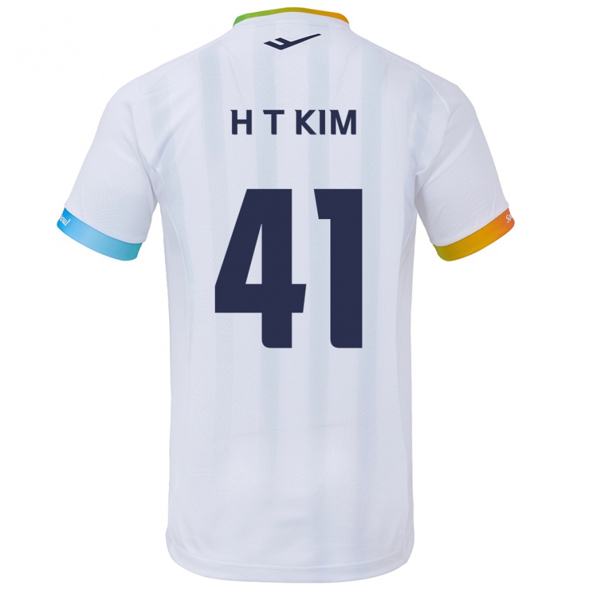 Criança Camisola Tae-Ho Kim #41 Branco Azul Alternativa 2024/25 Camisa Brasil