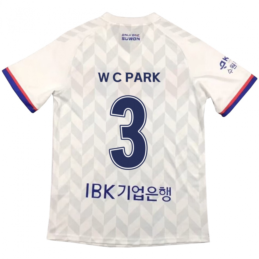 Criança Camisola Cheol-Woo Park #3 Branco Azul Alternativa 2024/25 Camisa Brasil