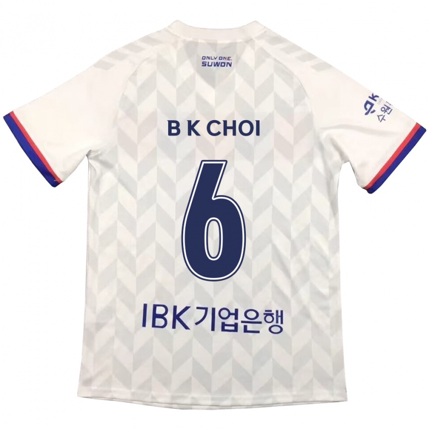 Criança Camisola Kyu-Baek Choi #6 Branco Azul Alternativa 2024/25 Camisa Brasil