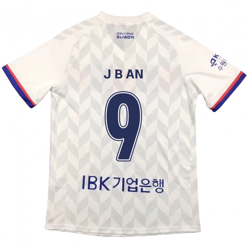 Criança Camisola Byong-Jun An #9 Branco Azul Alternativa 2024/25 Camisa Brasil