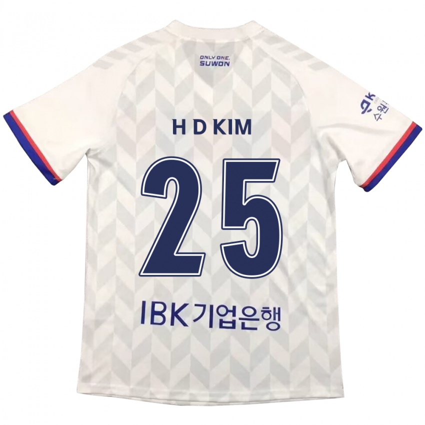 Criança Camisola Dae-Hyun Kim #25 Branco Azul Alternativa 2024/25 Camisa Brasil