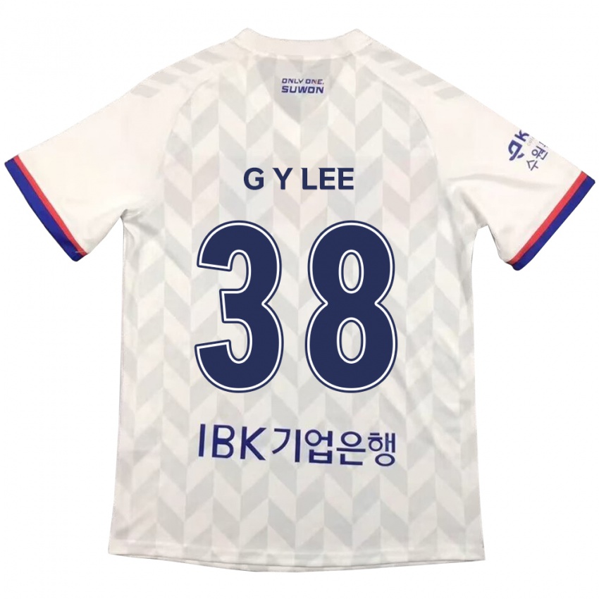 Criança Camisola Yun-Gun Lee #38 Branco Azul Alternativa 2024/25 Camisa Brasil