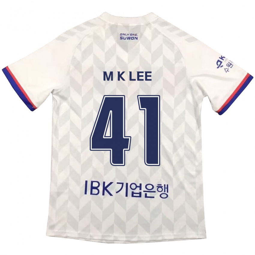 Criança Camisola Kyung-Min Lee #41 Branco Azul Alternativa 2024/25 Camisa Brasil