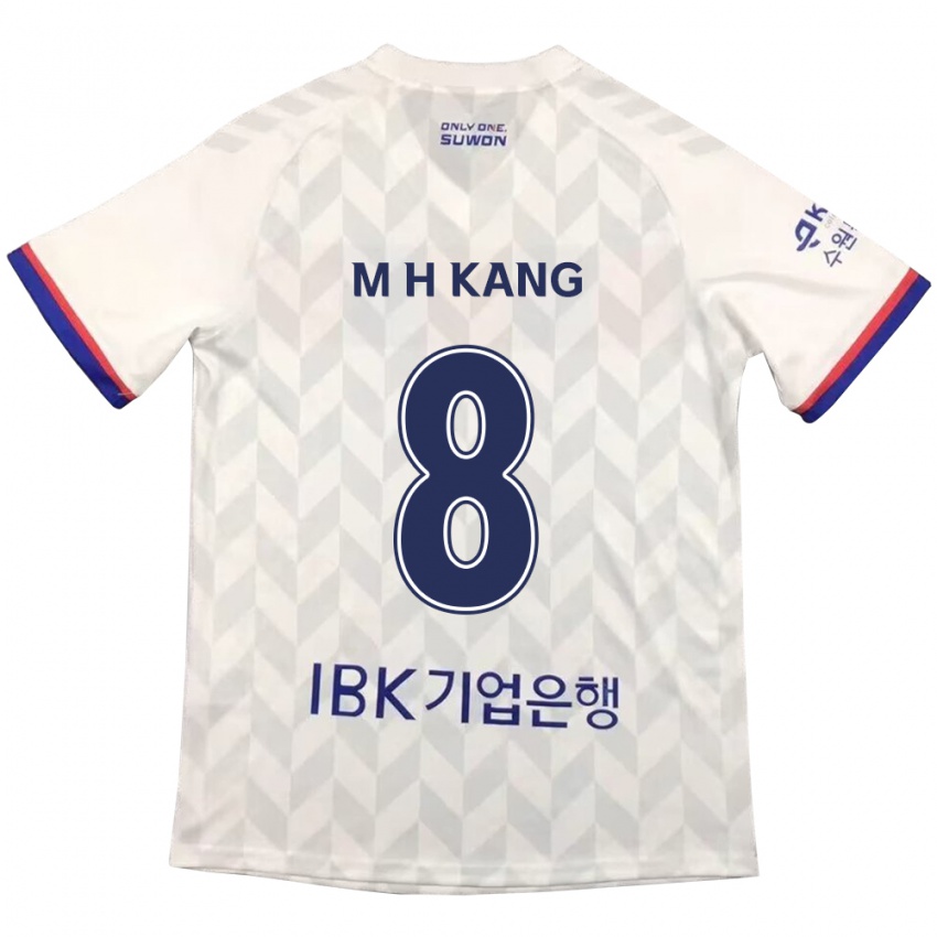 Criança Camisola Ho-Min Kang #8 Branco Azul Alternativa 2024/25 Camisa Brasil