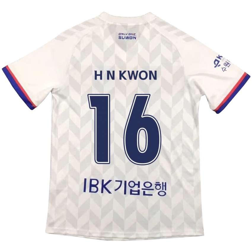 Criança Camisola Nam-Hoon Kwon #16 Branco Azul Alternativa 2024/25 Camisa Brasil