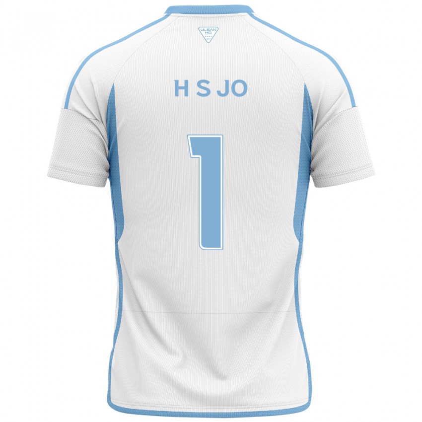 Criança Camisola Su-Hyeok Jo #1 Branco Azul Alternativa 2024/25 Camisa Brasil