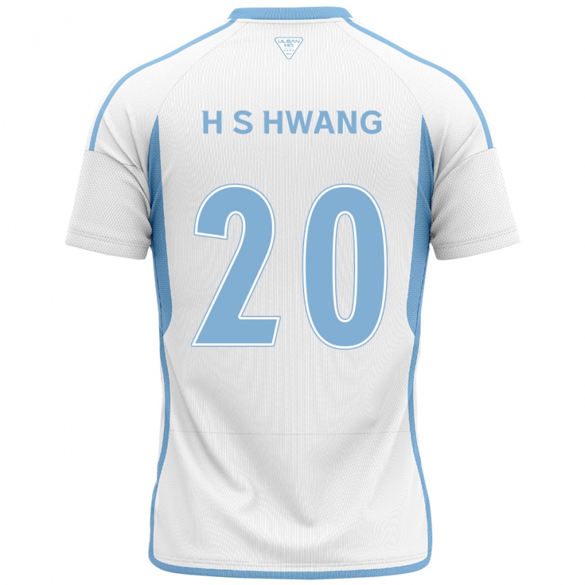 Criança Camisola Seok-Ho Hwang #20 Branco Azul Alternativa 2024/25 Camisa Brasil