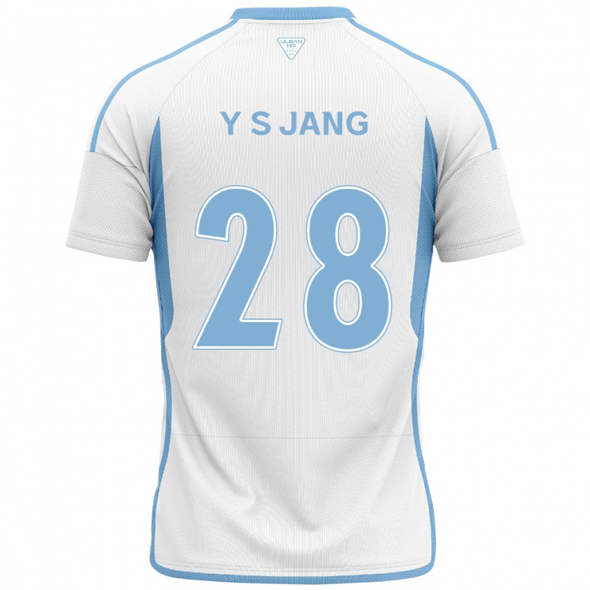 Criança Camisola See-Young Jang #28 Branco Azul Alternativa 2024/25 Camisa Brasil