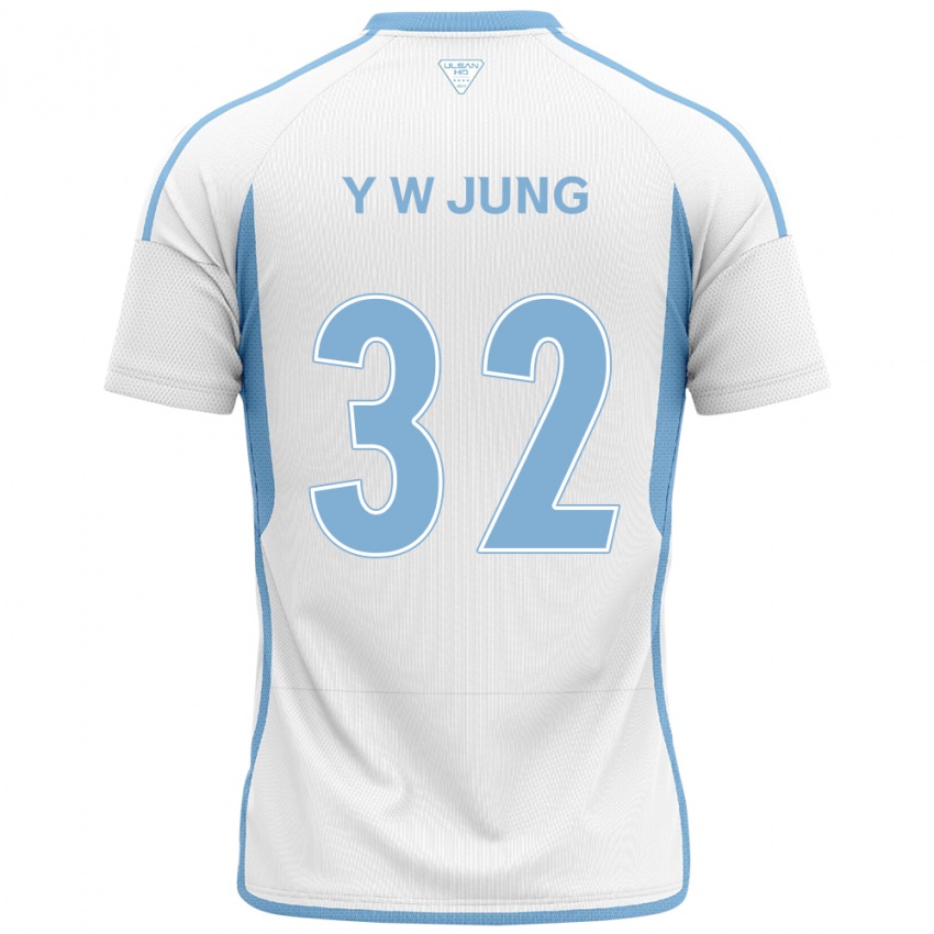 Criança Camisola Woo-Young Jung #32 Branco Azul Alternativa 2024/25 Camisa Brasil