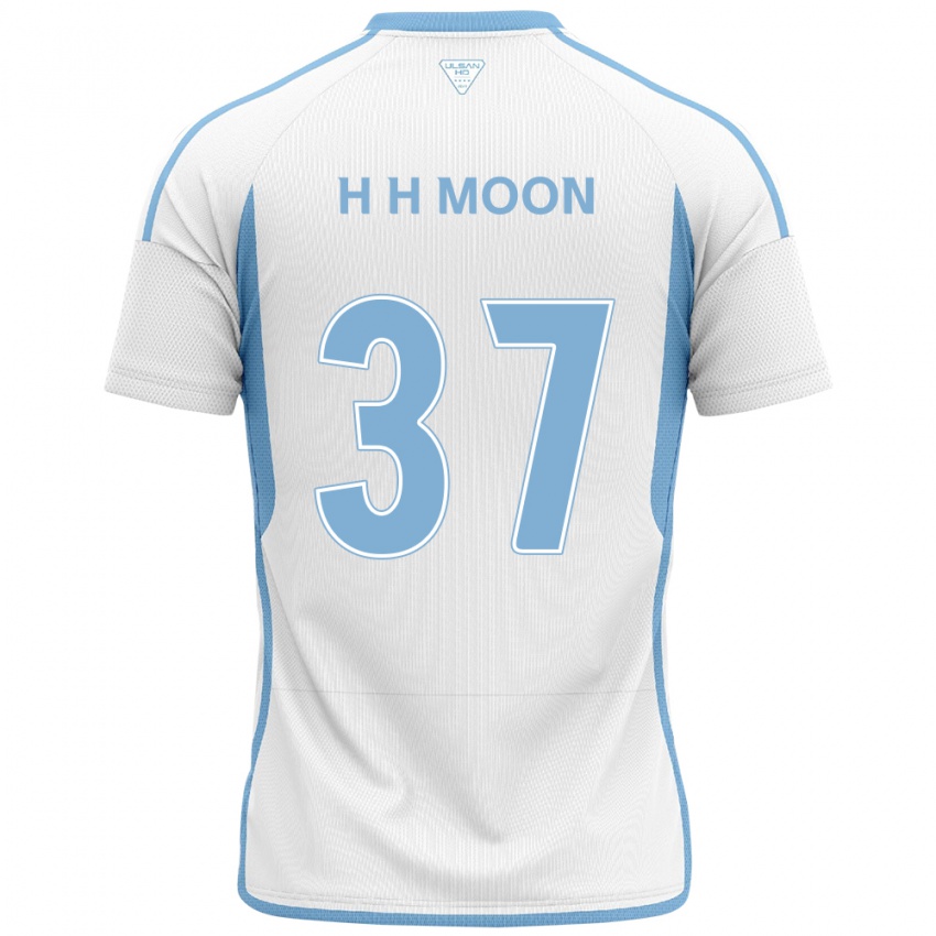 Criança Camisola Hyeon-Ho Moon #37 Branco Azul Alternativa 2024/25 Camisa Brasil