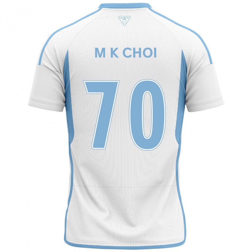 Criança Camisola Kang-Min Choi #70 Branco Azul Alternativa 2024/25 Camisa Brasil