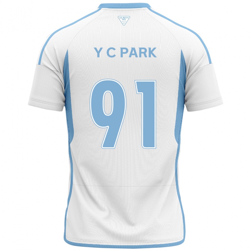 Criança Camisola Chu-Young Park #91 Branco Azul Alternativa 2024/25 Camisa Brasil