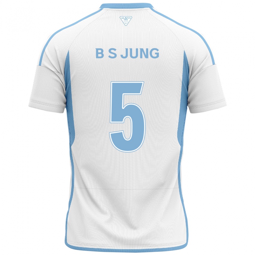 Criança Camisola Seong-Bin Jung #5 Branco Azul Alternativa 2024/25 Camisa Brasil