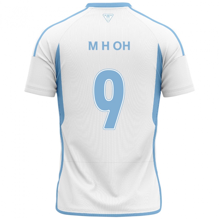 Criança Camisola Hyun-Min Oh #9 Branco Azul Alternativa 2024/25 Camisa Brasil