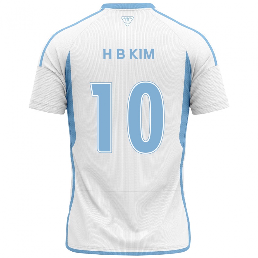 Criança Camisola Beom-Hwan Kim #10 Branco Azul Alternativa 2024/25 Camisa Brasil