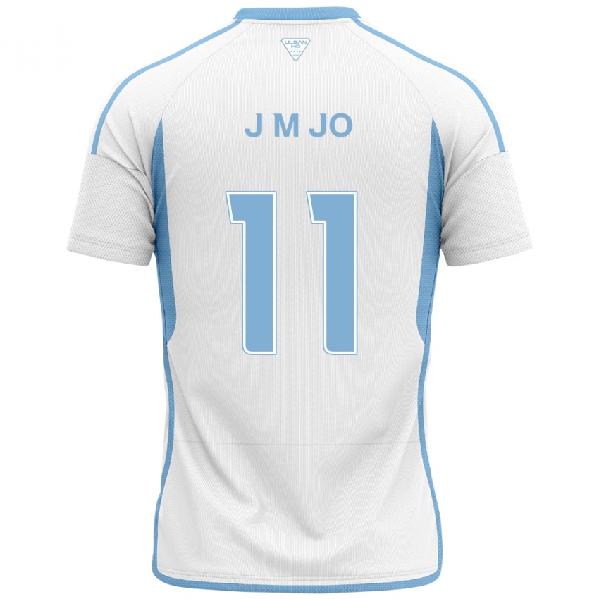 Criança Camisola Min-Jae Jo #11 Branco Azul Alternativa 2024/25 Camisa Brasil