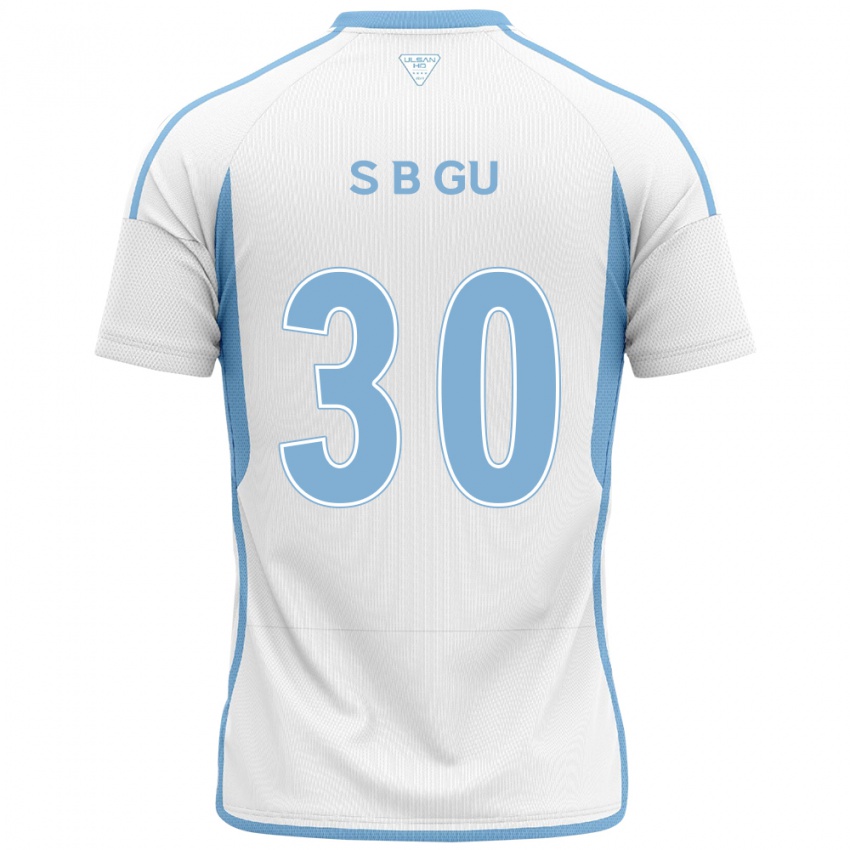 Criança Camisola Bon-Seo Gu #30 Branco Azul Alternativa 2024/25 Camisa Brasil