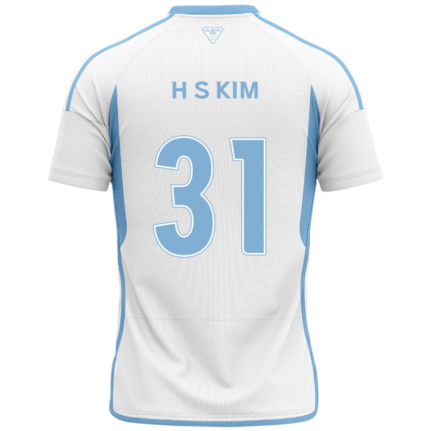 Criança Camisola Se-Hyoung Kim #31 Branco Azul Alternativa 2024/25 Camisa Brasil