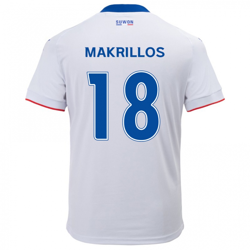 Criança Camisola Peter Makrillos #18 Branco Azul Alternativa 2024/25 Camisa Brasil