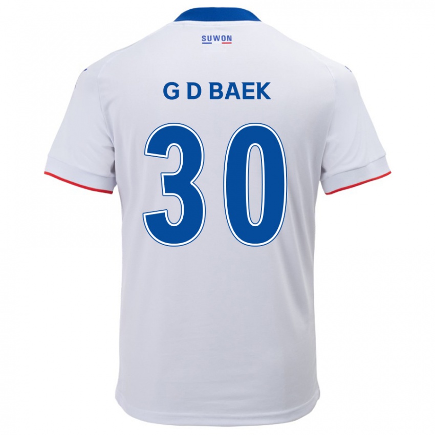 Criança Camisola Dong-Gyu Baek #30 Branco Azul Alternativa 2024/25 Camisa Brasil