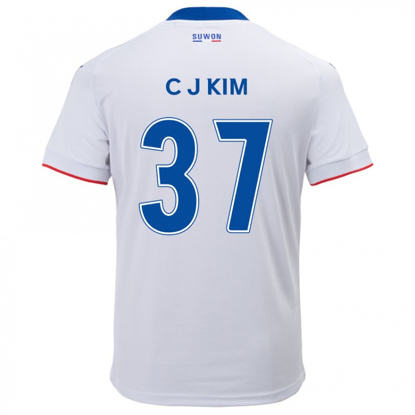 Criança Camisola Joo-Chan Kim #37 Branco Azul Alternativa 2024/25 Camisa Brasil